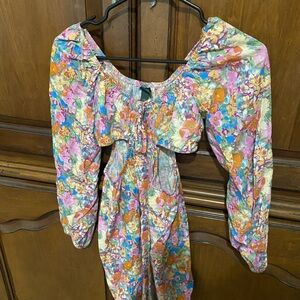 Floral  Dress with. Cutout sides